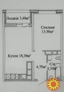 1-кімнатна квартира в новому престижному житловому комплексі  на Черемушках