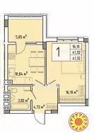 Пропонується до продажу 1 кімнатна квартира