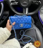 сумка крос боді жіноча люкс Chanel  1,55 Blue