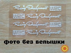 Наклейки на ручки WRC Белые ,диски, дворники машины светоотражающая