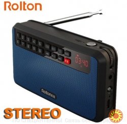 Rolton T60 - FM радио,  MP3-плеер, колонки 3 Вт*2, светодиодный экран, фонарик