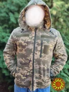 Куртка флисовая пиксель с капюшоном -  продажа от производителя