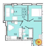 Двокімнатна квартира в новому будинку на Марсельській.