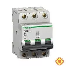 Автоматичний вимикач M9F10310 Multi9 C60N, 3P, 10A, крива B, 10kA (IEC/EN 60947-2)L