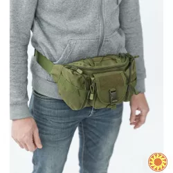 Сумка поясна тактична / Чоловіча сумка на пояс / Армейська сумка. Колір: зелений