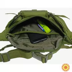 Сумка поясна тактична / Чоловіча сумка на пояс / Армейська сумка. Колір: зелений