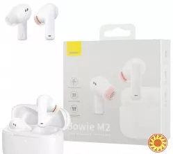 Беспроводные наушники baseus true wireless earphones bowie m2 white