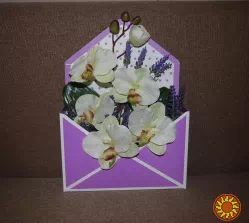 *Handmade* Цветочный конверт Орхидея
