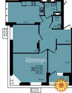 Продаю світлу простору трикімнатну квартиру в Київському районі