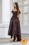 Дизайнерська сукня із атласу.