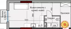 1 кімнатна квартира на Черьомушках