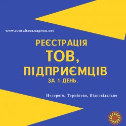 Реєстрація ФОП, ТОВ, ПП, Дніпро та область (недорого)