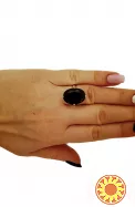 Жіноче срібне кільце з чорним кубічним цирконієм