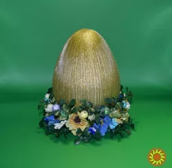 Декоративне пасхальне яйце. Великодня весняна інтер'єрна композиція.