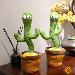 Танцюючий кактус співаючий 120 пісень з підсвічуванням Dancing Cactus TikTok іграшка