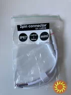 Разъем герметичный на кабеле, герморазъем комплект 2pin IP67 mini