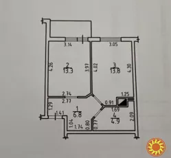 У продажу 1 кімнатна квартира на видовому поверсі з сучасним плануванням.