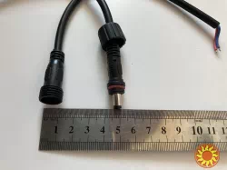 Разъем герметичный на кабеле jack 3,5 герморазъем комплект 2pin, комплект соединителей мама+папа