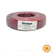 Акустичний кабель Dialan 2х0.75 ССА чорно-червоний
