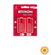 Батарейка ETRON Power Mega З-LR14 Blister Alkaline 2 шт