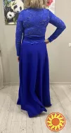 Синє вечірнє нарядне довге плаття medini Medini