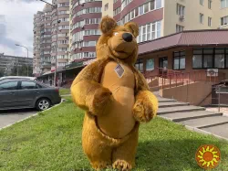 Коричневий костюм ведмедя надувний