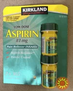 Аспирин 81mg Kirkland (США).