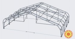 Каркасно-тентовый ангар (навес), сборно-разборное сооружение, для самолета.