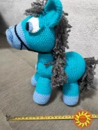 игрушка лошадка-пони вязаная крючком ручная робота