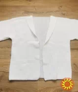 Белый вязаный кардиган с поясом ручной работы Handmade