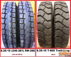 шины 8.25-15 * 240-381 ЛФ268 (12сл. / 14сл.) на Львовский погрузчик