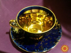 Продам кофейный сервиз J.K.W. Bavaria echt Kobalt 22 Karat Gold .