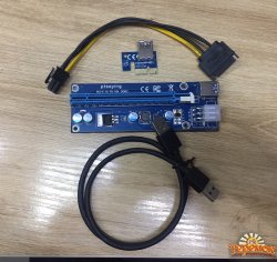 Райзер (Riser) v.006С PCI-E 6pin 12v USB 3.0 - 60см