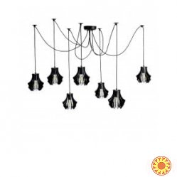 Люстра подвесная Atma Light 7 плафонов серии Art Brabb Spider-7 Black