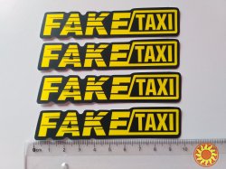 Наклейки на авто на ручки авто faketaxi 4 шт