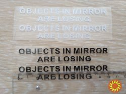 Наклейки на боковые зеркала заднего вида Objects in Mirror are Losing