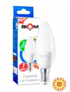 Светодиодная лампа BIOM 7W E14 4500K C37 (Свеча) BT-570