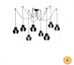 Люстра подвесная Atma Light 8 плафонов серии Art Brabb Spider-8 Black