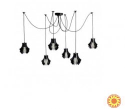 Люстра подвесная Atma Light 6 плафонов серии Art Brabb Spider-6 Black