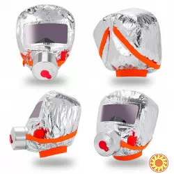 Маска противогаз из алюминиевой фольги, панорамный противогаз Fire mask защита головы от радиации