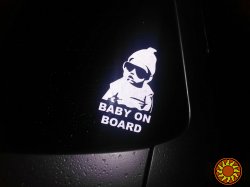 Наклейка на авто Ребенок в машине Baby on board Большая