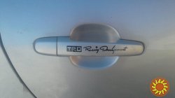 Наклейки на ручки авто TRD номер 7 Чёрная с красным
