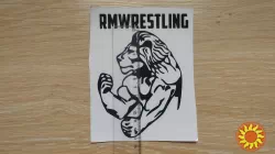 Наклейка на авто-мото Лев rmwrestling Чёрная