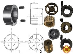 втулки для монтажа шкивов, муфт, звездочек