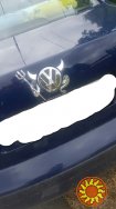 Наклейка на авто эмблемы Чёртик выпуклая
