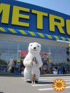 White Bear Costume Inflatable Пневмокостюм белого медведя