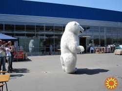 White Bear Costume Inflatable Пневмокостюм белого медведя