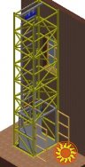 Подъёмники –Лифты Наружного исполнения под заказ г/п 1500 кг. Тельферный подъемник канатный снаружи здания