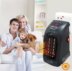 Електричний обігрівач 400 Вт HANDY HEATER, з таймером / Портативний тепловентилятор з 2 режимами роботи.
