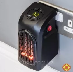 Електричний обігрівач 400 Вт HANDY HEATER, з таймером / Портативний тепловентилятор з 2 режимами роботи.